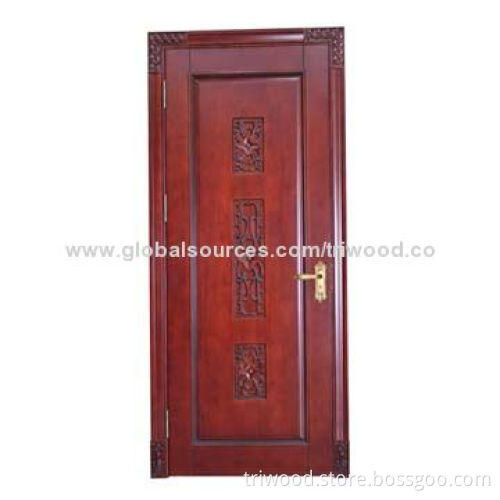 Exquisite Interior Solid Wood Door with Solid Hardwood Core and Environment-friendly Painting